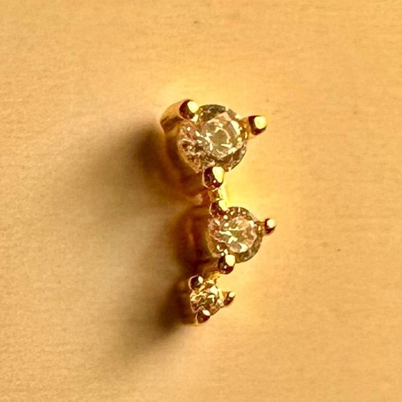 NEW 18K Gold-Plated 925 Sterling Silver Shiny Zircon Constellation Stud Earrings - Picture 9 of 16